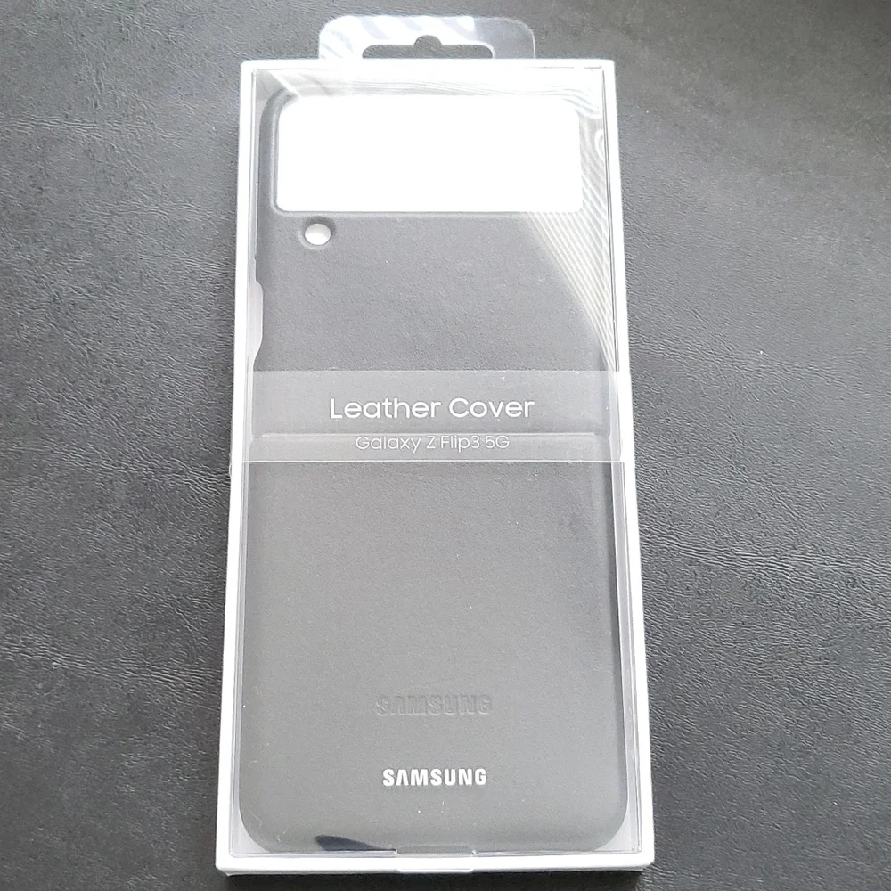 Galaxy Z Flip 3 Genuine Leather Cover New